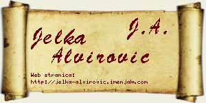 Jelka Alvirović vizit kartica